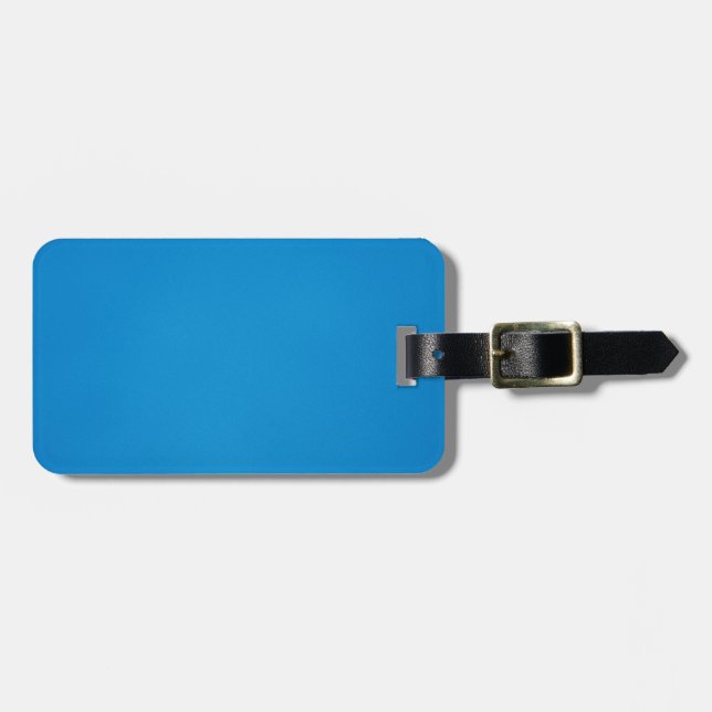 Grainy Bright Blue Background Luggage Tag (Front Horizontal)
