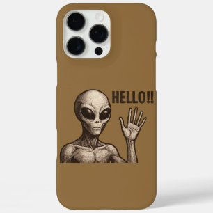 Grainy Encounter: The Alien Greeting iPhone 16 Pro Max Case
