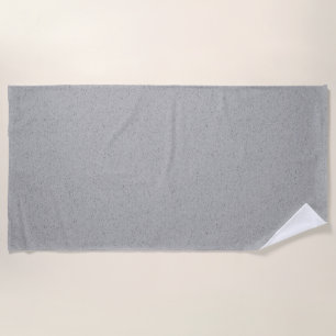 Grainy Plain Grey Colour Design Beach Towel