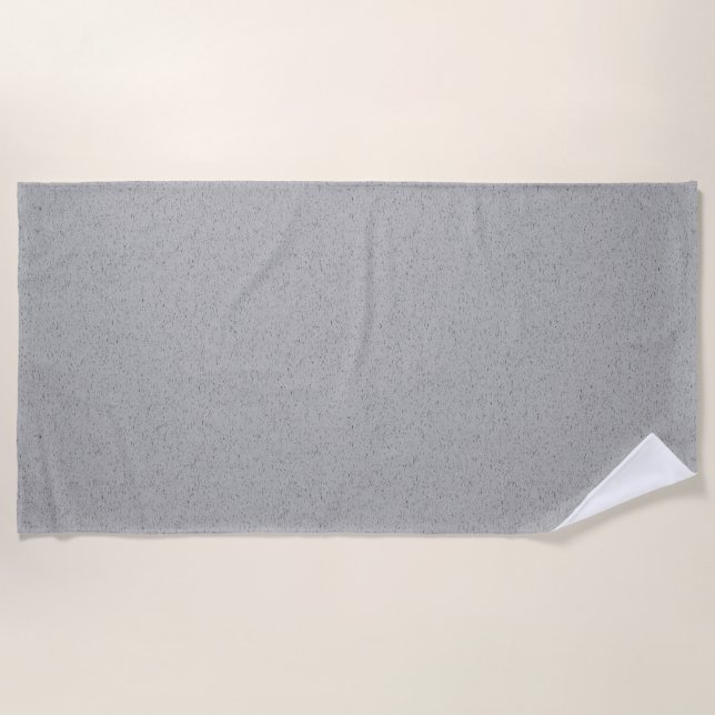 Grainy Plain Grey Colour Design  Beach Towel (Front)