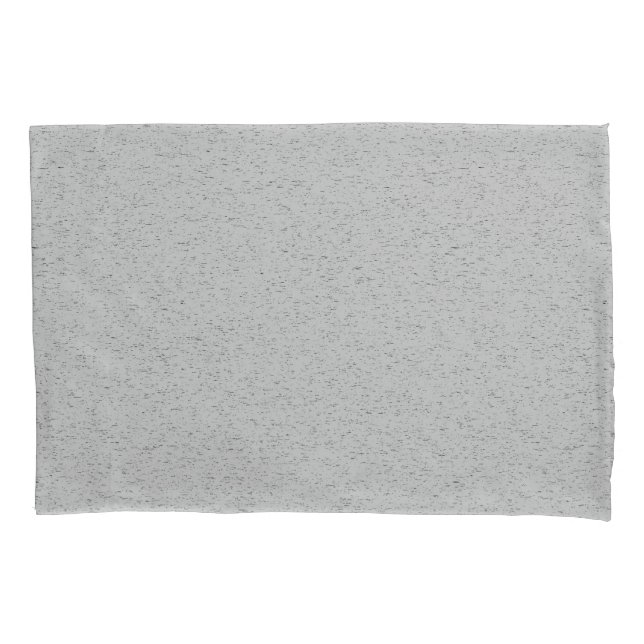 Grainy Plain Grey Colour Design  Pillowcase (Front)