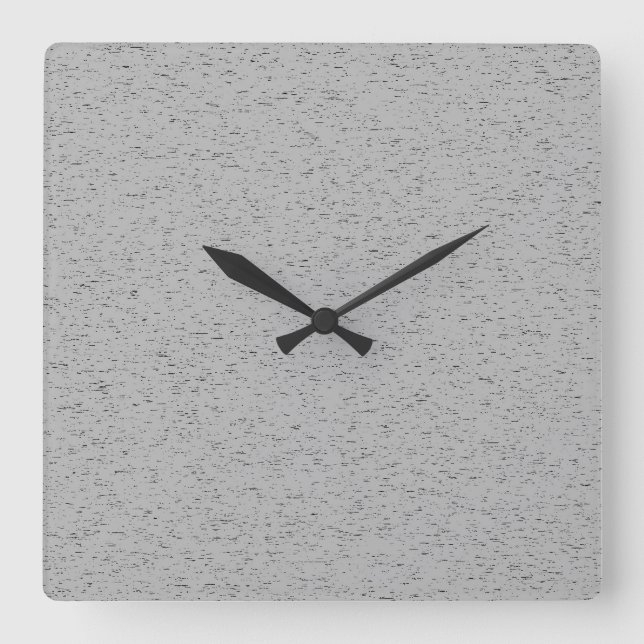 Grainy Plain Grey Colour Design  Square Wall Clock (Front)
