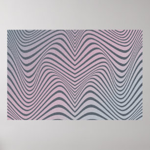 Grainy psychedelic background. Zebra stripe patter Poster