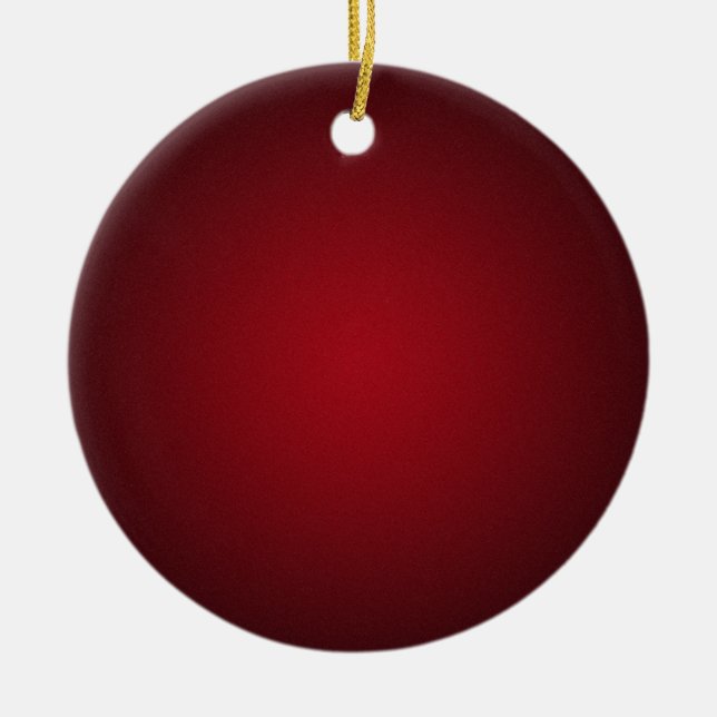 Grainy Red-Black Vignette Ceramic Tree Decoration (Front)