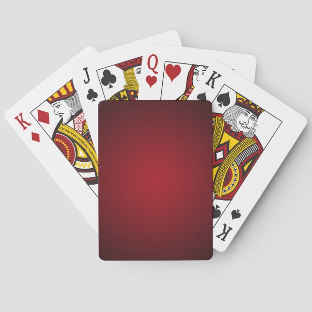 Grainy Red-Black Vignette Playing Cards (Back)