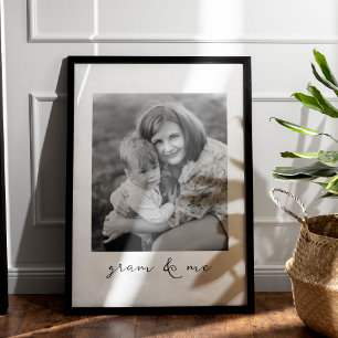 Gram And Me Personalised Picture Gift For Grandma Poster