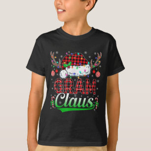 Gram Claus Christmas Lights Matching Family Xmas P T-Shirt