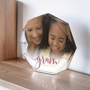 Gram   Grandma Script Overlay Photo Block
