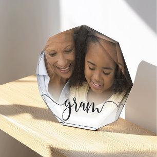 Gram   Grandma Script Overlay Photo Block
