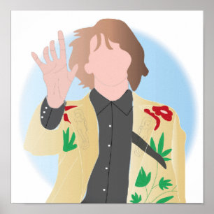 Gram Parsons Illrustrated Poster