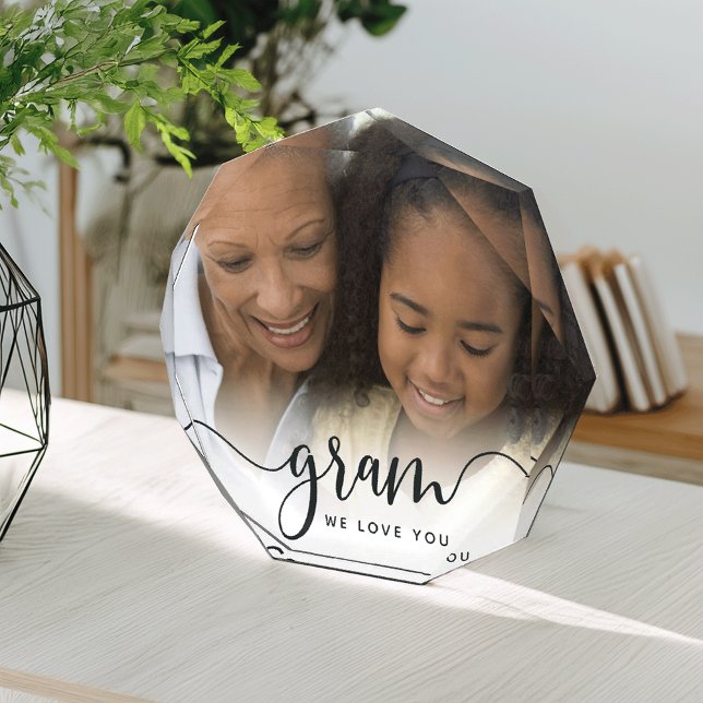 Gram We Love You | Grandma Script Overlay Photo Block (Creator Uploaded)