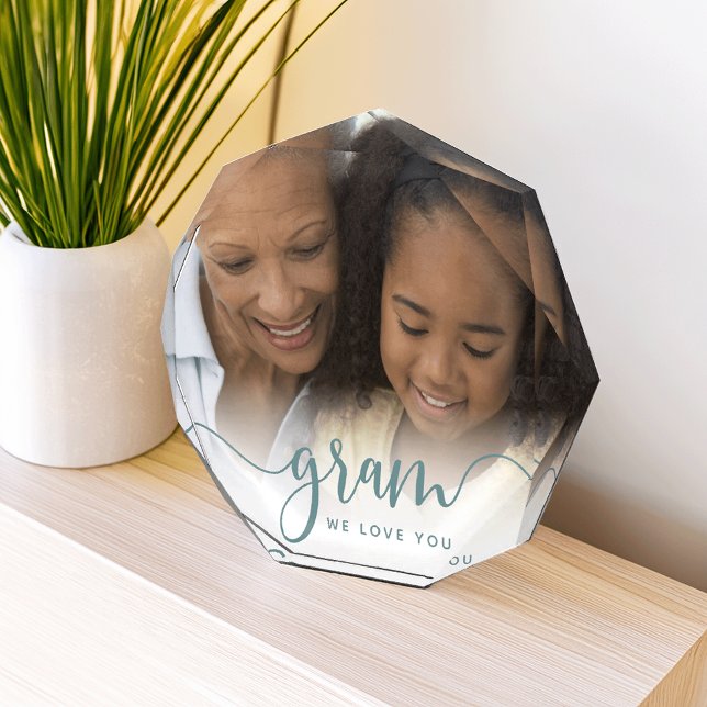 Gram We Love You | Grandma Script Overlay Photo Block (Creator Uploaded)