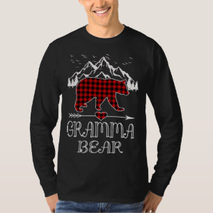 Gramma BearRed Buffalo Plaid Grandma Bear Pajama T-Shirt