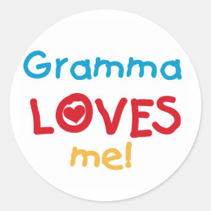 Gramma Loves Me T-shirts and Gifts Classic Round Sticker