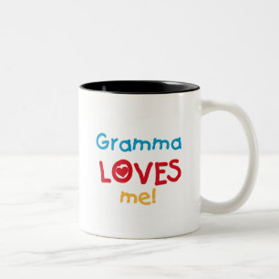 Gramma Loves Me T-shirts and Gifts Two-Tone Coffee Mug