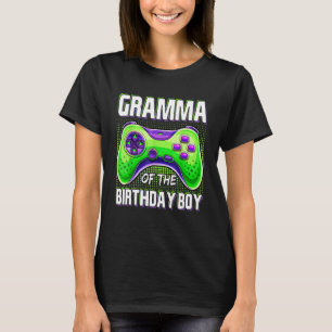 Gramma of the Birthday Boy Matching Family Video G T-Shirt