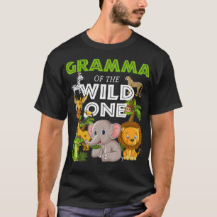 Gramma of the Wild One Zoo Birthday Safari Jungle T-Shirt