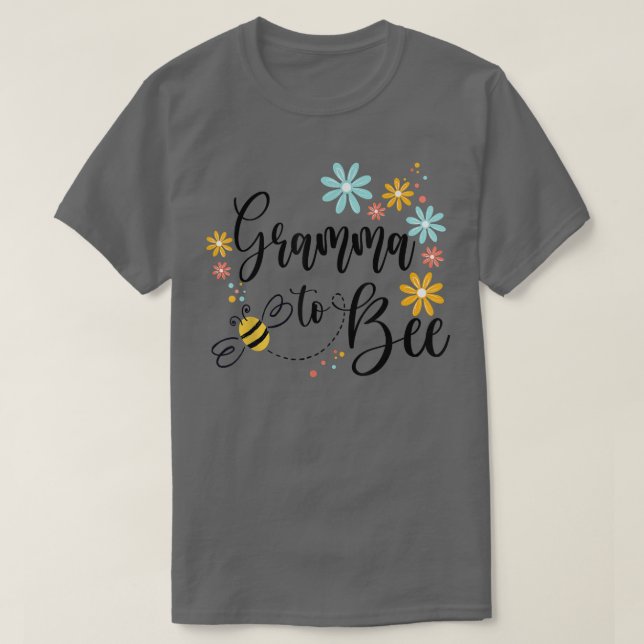 Gramma To Bee, Cute Pregnancy Announcement For Gra T-Shirt (Design Front)