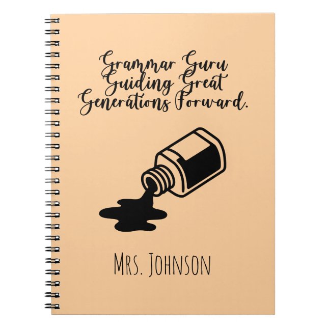 Grammar Guru Guiding Great Generations Forward Notebook (Front)