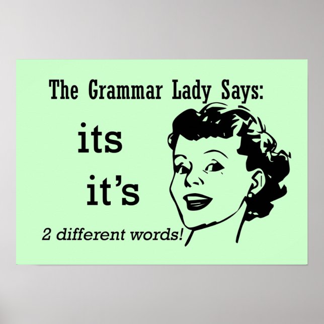 Grammar It's and Its Posters (Front)