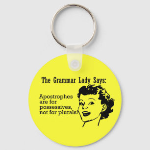 Grammar Lady Apostrophes Keychain