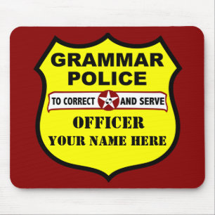Grammar Police Customisable Mousepad