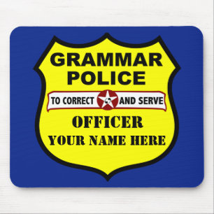 Grammar Police Customisable Mousepad