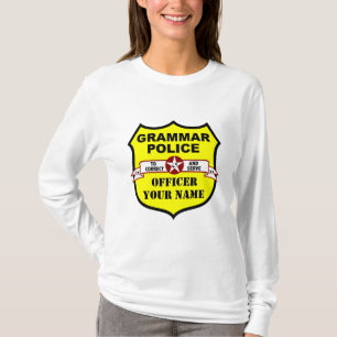 Grammar Police Customisable Tee
