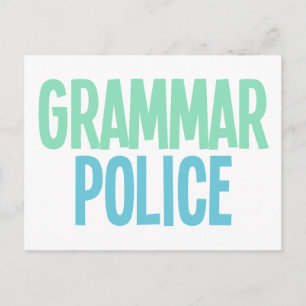 Grammar Police Postcard