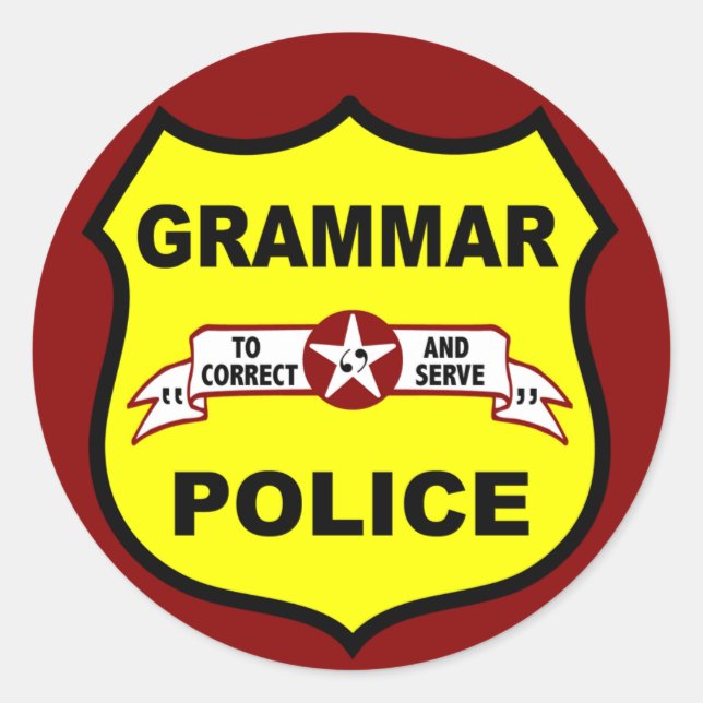Grammar Police Sticker (Front)