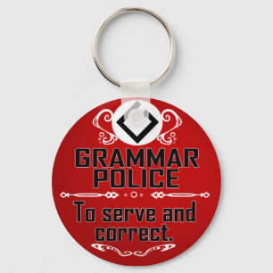 Grammar Policeman Key Ring