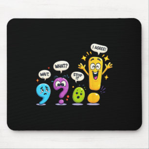 Grammar Punctuation Marks Funny English Teacher St Mouse Pad
