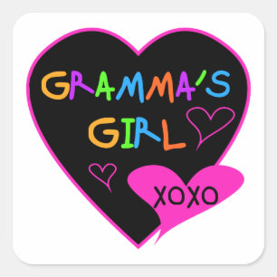 Gramma's Girl Tshirts, Mugs, Buttons, Cases, Hats Square Sticker