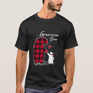 Grammie Bear Christmas Pajama Grandma Red Buffalo  T-Shirt