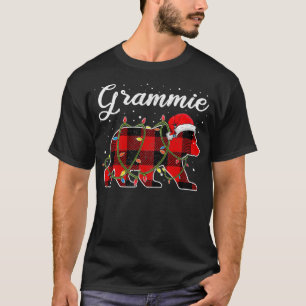 Grammie Bear , Red Buffalo Plaid Grandma Bear Paja T-Shirt