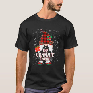Grammie Gnome Buffalo Plaid Matching Family Christ T-Shirt