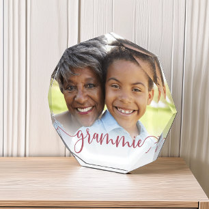 Grammie Grandma Script Overlay Photo Block