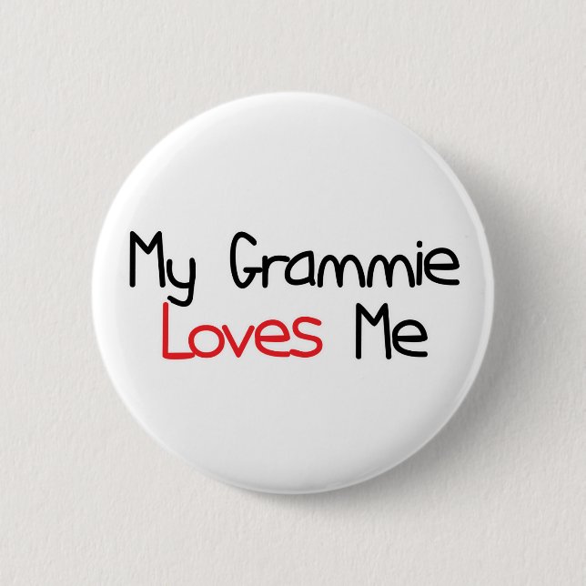 Grammie Loves Me 6 Cm Round Badge (Front)