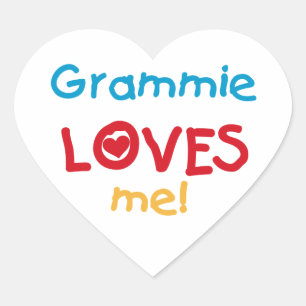 Grammie Loves Me T-shirts and Gifts Heart Sticker