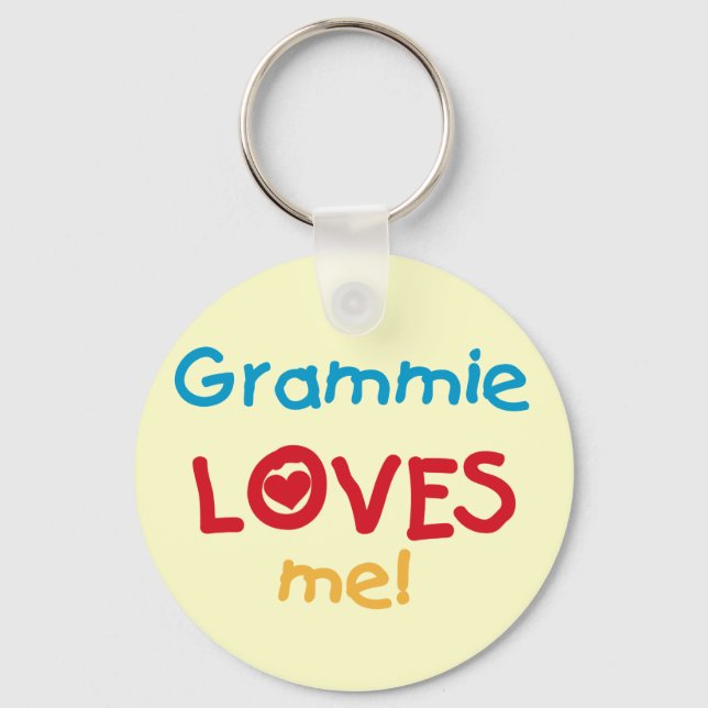 Grammie Loves Me T-shirts and Gifts Key Ring (Front)
