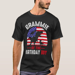 Grammie Of The Birthday Boy Dinosaur Matching Fami T-Shirt