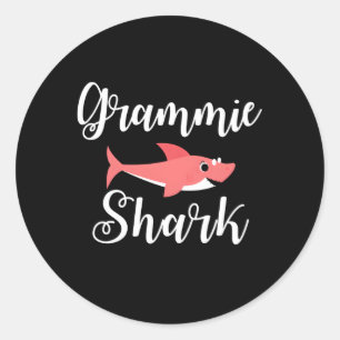 Grammie Shark For Grandma Classic Round Sticker
