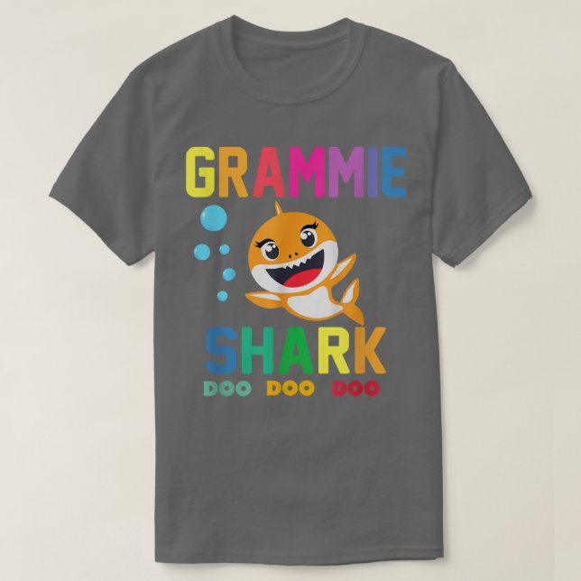 Grammie SharkGrammie Shark Lover Family Mothers Da T-Shirt (Design Front)