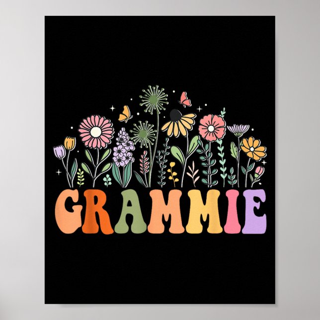 Grammie Wildflower Floral Birthday Baby Shower New Poster (Front)