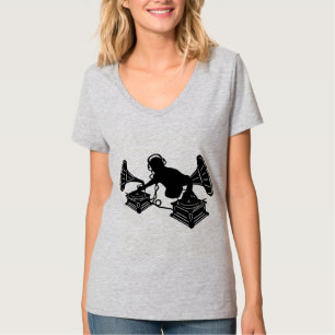 Grammophon Music - DJ & Retro Vinyl Headphones T-Shirt