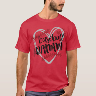 Grammy Baseball Grandma BASMA Baseball Heart Love T-Shirt