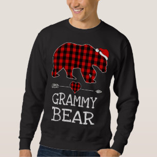 Grammy Bear Buffalo Plaid Santa Arrow Christmas Fa Sweatshirt