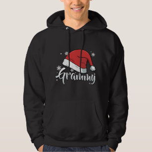 Grammy Christmas Santa Grandma Matching Family Paj Hoodie