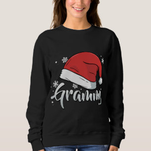 Grammy Christmas Santa Grandma Matching Family Paj Sweatshirt
