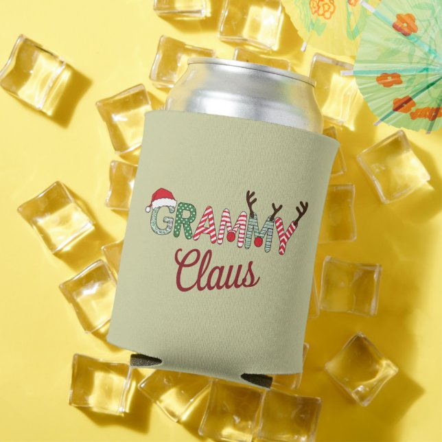 Grammy Claus Christmas Grandma Gift Xmas  Can Cooler (In Situ Summer)